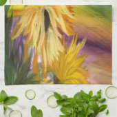 Linge De Cuisine Sunflower Field Jeter l'oreiller de mon oeuvre (Plié)