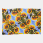 Linge De Cuisine Sunflower In Sunshine Motif d'art Abstrait (Horizontal)
