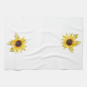Linge De Cuisine Sunflower watercolor tea towel kitchen towel (Horizontal)