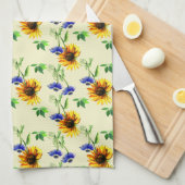 Linge De Cuisine Sunflowers  (Quart Plié)