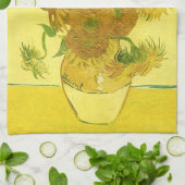 Linge De Cuisine Sunflowers dans Vase Van Gogh Art (Plié)