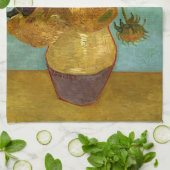 Linge De Cuisine Sunflowers dans Vase Van Gogh Art (Plié)
