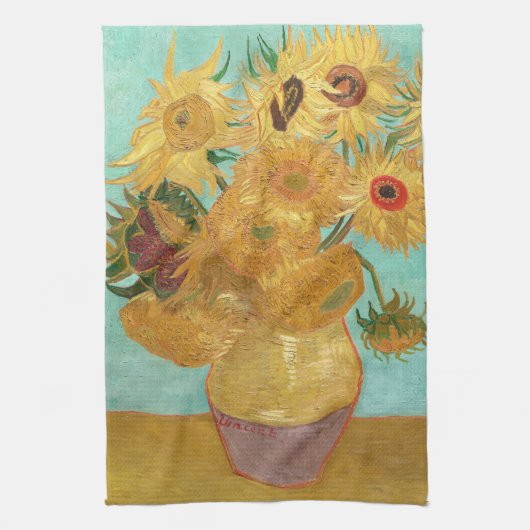 Linge De Cuisine Sunflowers Vincent van Gogh (Vertical)