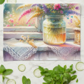 Linge De Cuisine Sunlit Cottage Window Wildflowers (Plié)