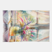 Linge De Cuisine Sunlit Cottage Window Wildflowers (Horizontal)