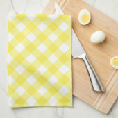 Linge De Cuisine Sunny Yellow Gingham Pattern (Quart Plié)
