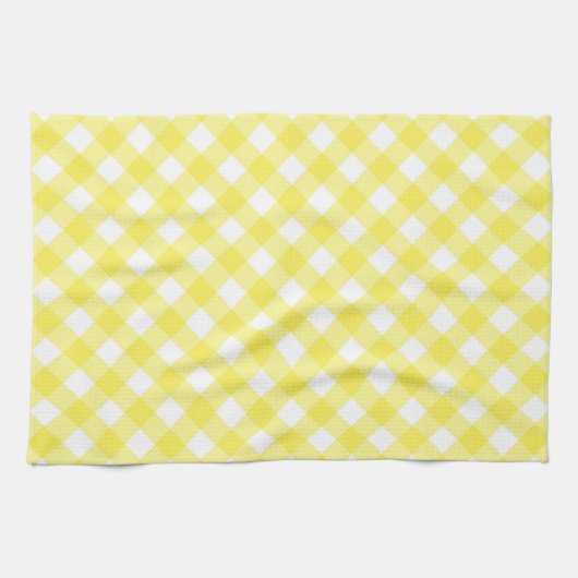 Linge De Cuisine Sunny Yellow Gingham Pattern (Horizontal)