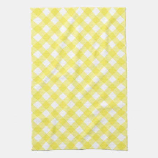 Linge De Cuisine Sunny Yellow Gingham Pattern (Vertical)