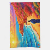 Linge De Cuisine Sunset Beach Solitude Design de sérénité (Vertical)