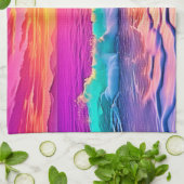 Linge De Cuisine Sunset Beach Waves Design (Plié)