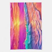 Linge De Cuisine Sunset Beach Waves Design (Vertical)