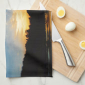 Linge De Cuisine Sunset Mountain Lake (Quart Plié)