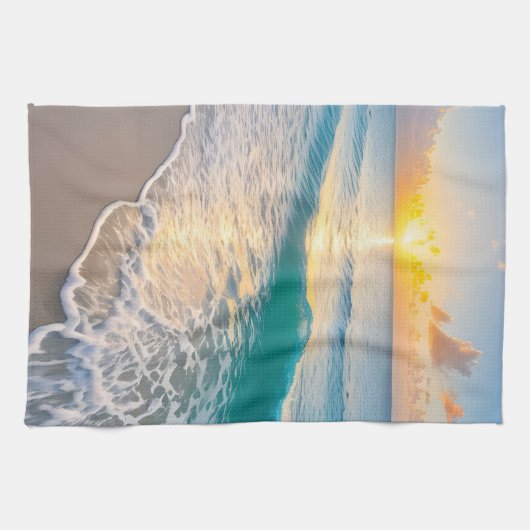 Linge De Cuisine Sunset plage (Horizontal)