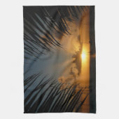 Linge De Cuisine Sunset Through Palm Fronds (Vertical)