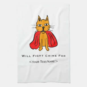 Linge De Cuisine Super Chat Lutter Contre La Criminalité Pour<Your