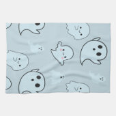 Linge De Cuisine Super mignon blanc Fantômes vert Halloween (Horizontal)