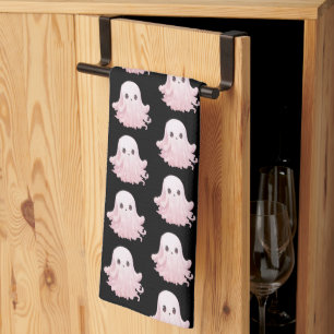 Linge De Cuisine Super Mignon Motif de Fantôme Rose Halloween