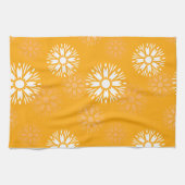 Linge De Cuisine Super Orange Daisy Fleur Retro Floral (Horizontal)