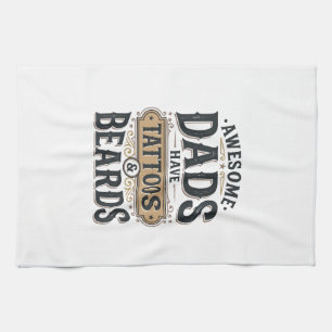 Linge De Cuisine Super Papas Ont Des Tatouages Et Des Barbes Vintag