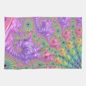 Linge De Cuisine Super Trippy Boho Jewel Tone arc-en-ciel Fractal (Horizontal)