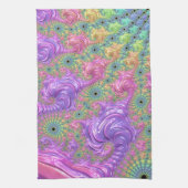 Linge De Cuisine Super Trippy Boho Jewel Tone arc-en-ciel Fractal (Vertical)