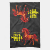 Linge De Cuisine Superbe année chinoise du Cheval de Feu 2026 (Vertical)