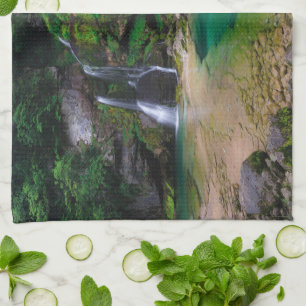 Linge De Cuisine Superbe cascade Virje, Slovénie Poster
