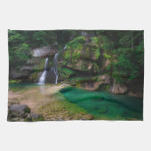 Linge De Cuisine Superbe cascade Virje, Slovénie Poster (Horizontal)