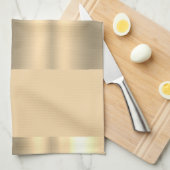 Linge De Cuisine Superbe Design Beige et Or (Quart Plié)