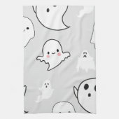 Linge De Cuisine Superbes fantômes blancs gris clair Halloween (Vertical)