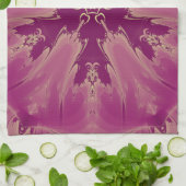 Linge De Cuisine Superbes teintes violettes de fleurs exotiques (Plié)