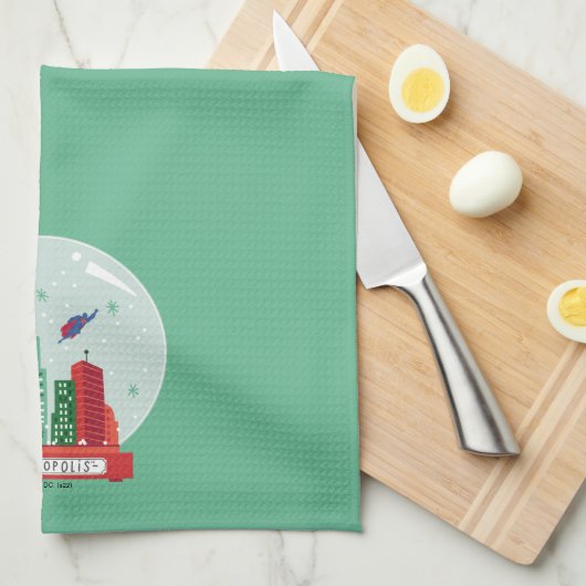 Linge De Cuisine Superman Metropolis Globe des neiges (Quart Plié)