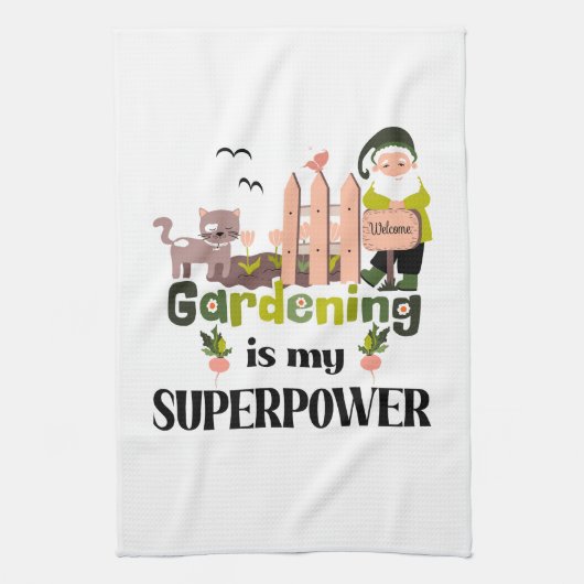 Linge De Cuisine Superpuissance du jardin, jardinier mignon (Vertical)