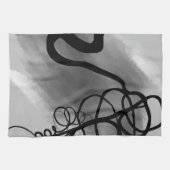 Linge De Cuisine Sur la grille : gris Abstrait, noir et blanc (Horizontal)