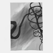 Linge De Cuisine Sur la grille : gris Abstrait, noir et blanc (Vertical)