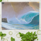 Linge De Cuisine Surf de plage de la baie d'Hanalei (Plié)