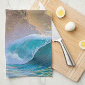 Linge De Cuisine Surf de plage de la baie d'Hanalei (Quart Plié)