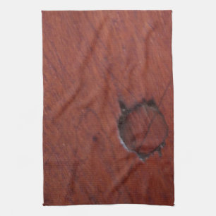 Linge De Cuisine surface en bois foncé