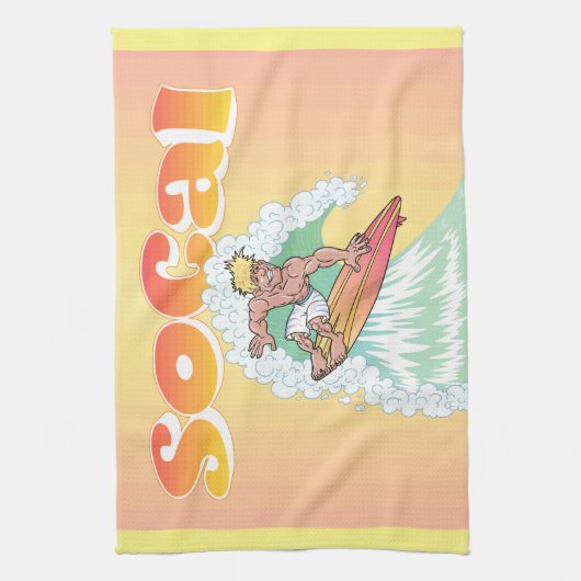 Linge De Cuisine Surfer SoCal (Vertical)