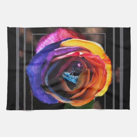 Linge De Cuisine Surfer sur le Rose Rainbow (Horizontal)