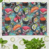 Linge De Cuisine Sushi Graffiti (Plié)