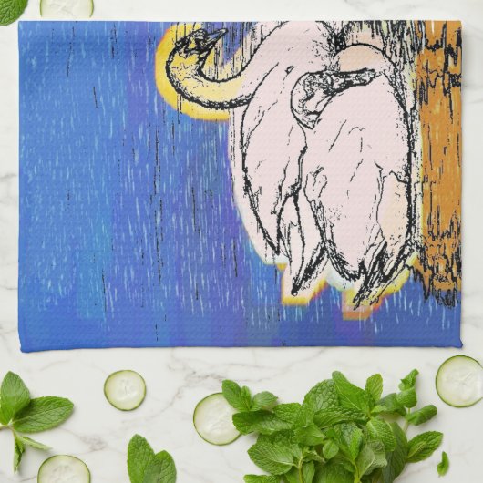 LINGE DE CUISINE SWANS (Plié)