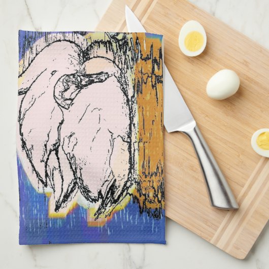 LINGE DE CUISINE SWANS (Quart Plié)