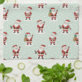 Linge De Cuisine Sweet Snowy Santa Holiday Kitchen Towel (Plié)