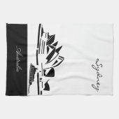 Linge De Cuisine Sydney noir et blanc, Australie (Horizontal)