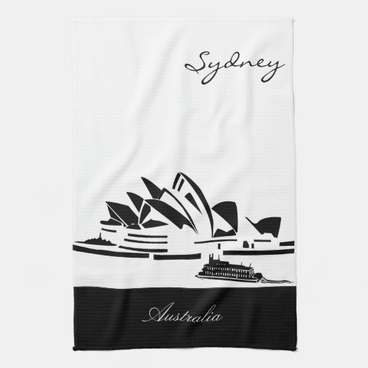 Linge De Cuisine Sydney noir et blanc, Australie (Vertical)