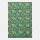 Linge De Cuisine Symbole 2024 Nouvel An, Dragon de Bois Vert (Vertical)