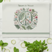 Linge De Cuisine Symbole "Bloom in Peace" de Pretty Floral 70's (Plié)