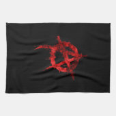 Linge De Cuisine Symbole d'anarchie des graffitis rouges (Horizontal)