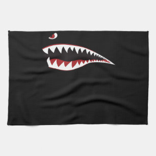 Linge De Cuisine Symbole d'art de la bouche de requin - Cadeau pour